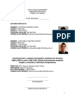 Caracterización y Análisis Fractográfico Mediante Las Técnicas SEM y DRX en Acero SAE 5160, Tratado Térmicamente Mediante Temple y Revenidos A Diferentes Temperaturas