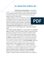 A Situação Atual Dos Índios D