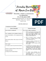 Jornadas María Eva Rossi - Segunda Circular - 13 y 14 de Junio 2019