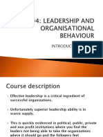 Organisational Behaviour - Introduction