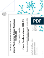 Certificado ITIL V3 Jimmy Ortega
