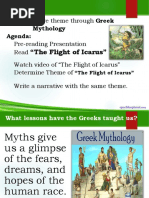 "The Flight of Icarus": Goal: Explore Theme Through Greek Mythology Agenda