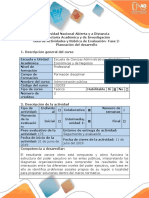 Guía de Actividades y Rúbrica de Evaluación - Fase 2 - Planeación Del Desarrollo