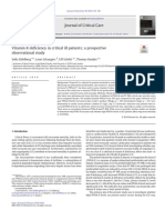 Vitamin K Deficiency in Critical Ill Patients - A Prospective Observational Study