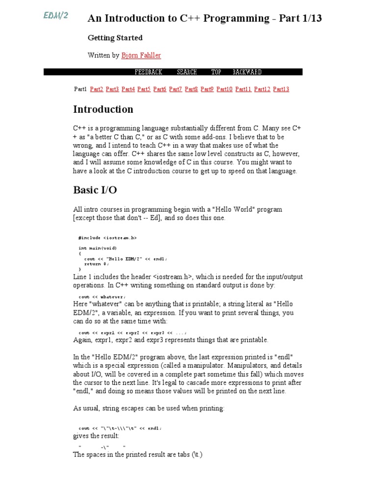 An Introduction To C | PDF | C++ | Constructor (Object Oriented ...