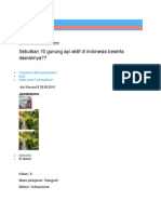 Sebutkan 10 Gunung Api Aktif Di Indonesia Beserta Daerahnya??