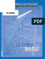 Cuadernos de Picadero N°8 - La Crítica Teatral PDF