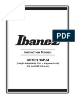 Instruction Manual Gotoh Hap-M: (Height-Adjustable Post + Magnum Lock) (SG and SS510 Series)