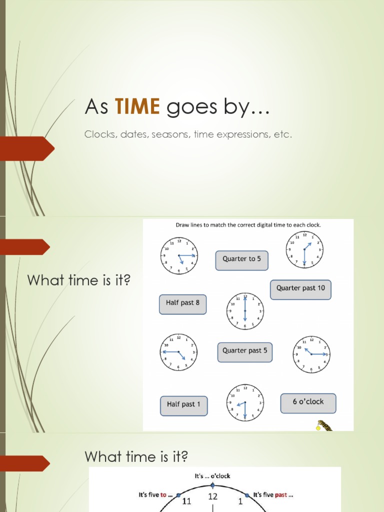 Time-Related Expressions and Vocabulary | PDF