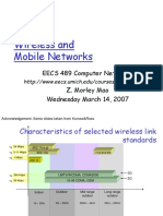 Wireless and Mobile Networks: EECS 489 Computer Networks Z. Morley Mao Wednesday March 14, 2007