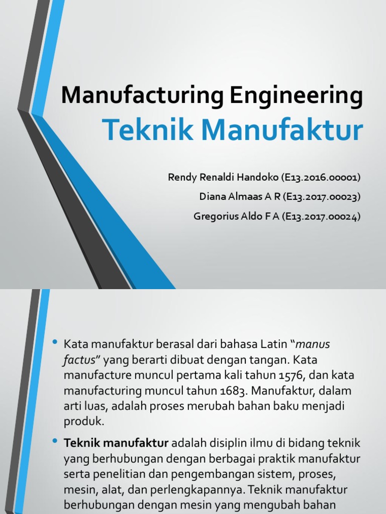 Manufacturing Engineering Pdf , Introduction To Basic Manufacturing ...