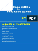 Developing Portfolio For Students and Teachers: Perviaz Iqbal