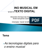Ensino musical em contexto digital