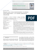 Manual Versus Rotary Instrumentation For Primary Molar Pulpectom 2018