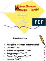 Kebijakan Ekonomi Internasional - Tariff