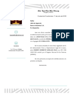 Carta de Solicitud de Apertura de Cuenta S.A