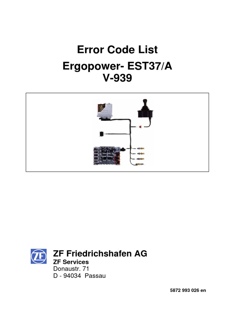 ZF_Error Code List Transmission (Mechanics) Electrical Connector