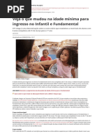 Veja o Que Mudou Na Idade Minima Para Ingresso No Infantil e Fundamentalpdf