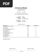 CES Test Certificate: Ravinder Malik