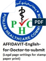 PHC AFFIDAVIT English For Doctor To Submit June2019 (Legal Page Settings For Stamp Paper Print)