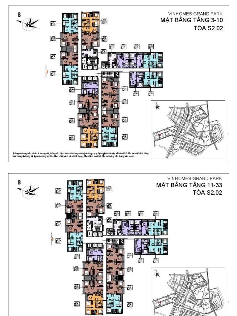 Floor Plan Layout for Vinhomes Grand Park Towers 3-10 Depicting Room ...
