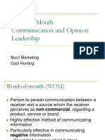 Word-of-Mouth Marketing and Opinion Leadership Strategies