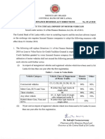 Finance Business Act Direction No.09 of 2018 Measures To Curtail Import of Motor Vehicles e