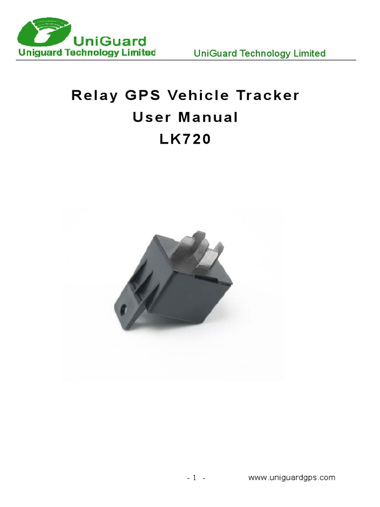 LK720 Relay GPS Tracker User Manual PDF Gsm General Packet Radio Service