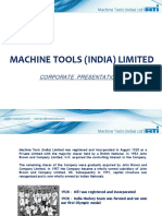 Machine Tools (India) Limited: Corporate Presentation