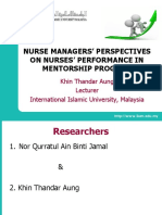 Nurse Managers' Perspectives On Nurses' Performance in Mentorship Program