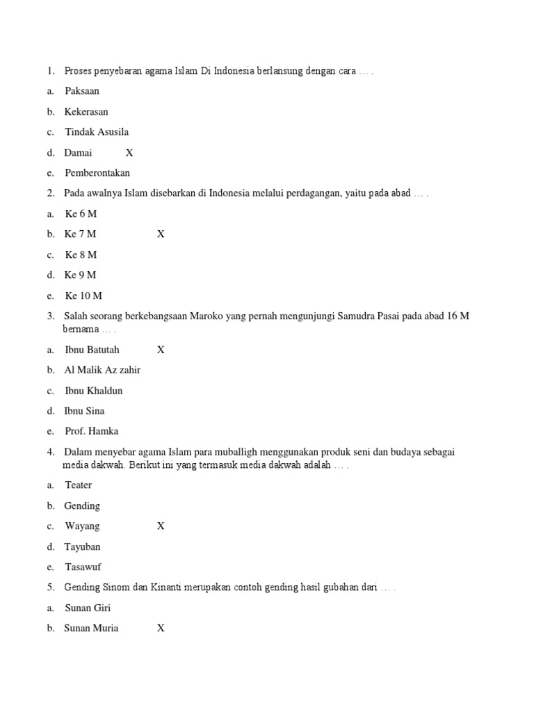 Soal Usbn Nu Docx
