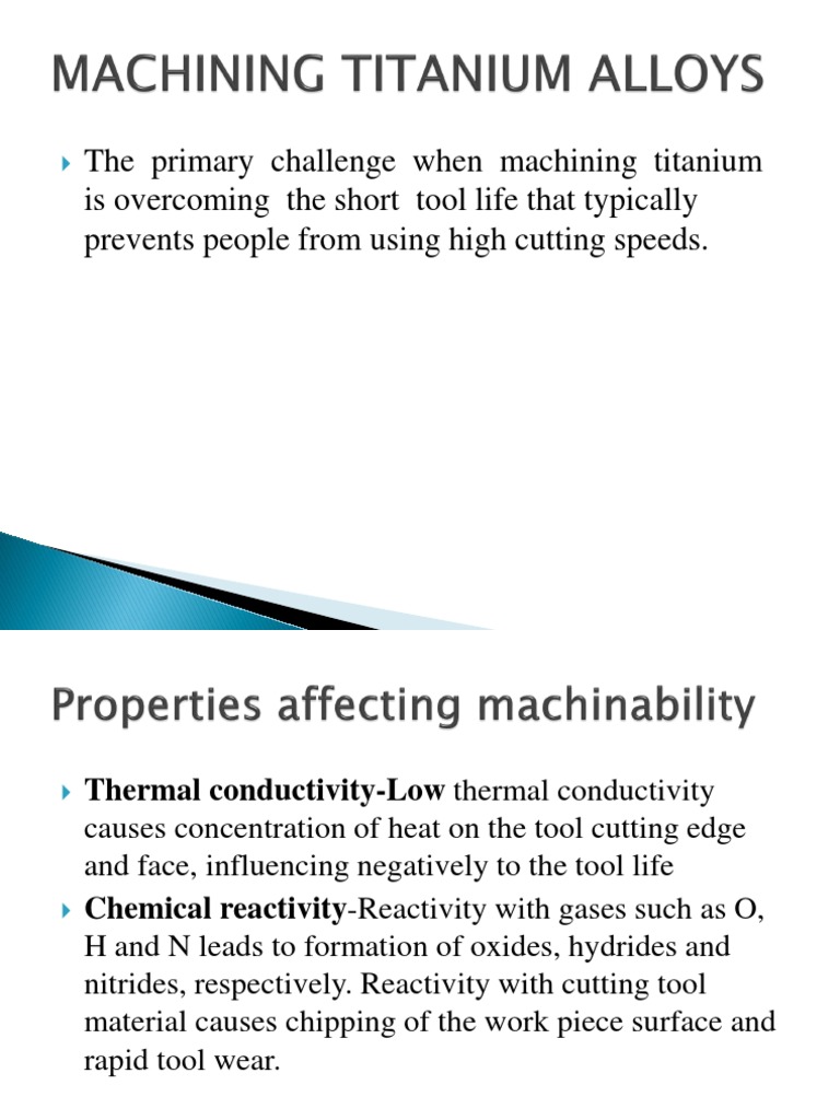 Machining Titanium Alloys PDF Titanium Bronze