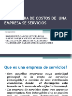 Estructura de Costos de Una Empresa Se Servicios