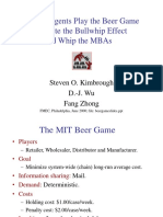 Artificial Agents Play The Beer Game Eliminate The Bullwhip Effect and Whip The Mbas