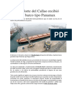 Muelle Norte Del Callao Recibió El Primer Barco Tipo Panamax
