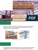 Finite Element Analysis On The Seismic Behavior of Fully Prefabricated Steel Frames
