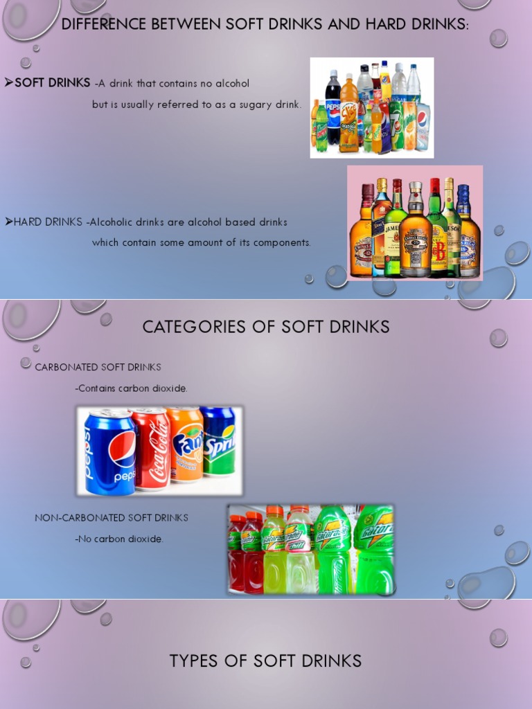 Difference Between Soft Drinks and Hard Drinks PDF Drink Soft Drink