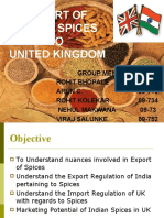 Export of Spices To Uk - IB Final