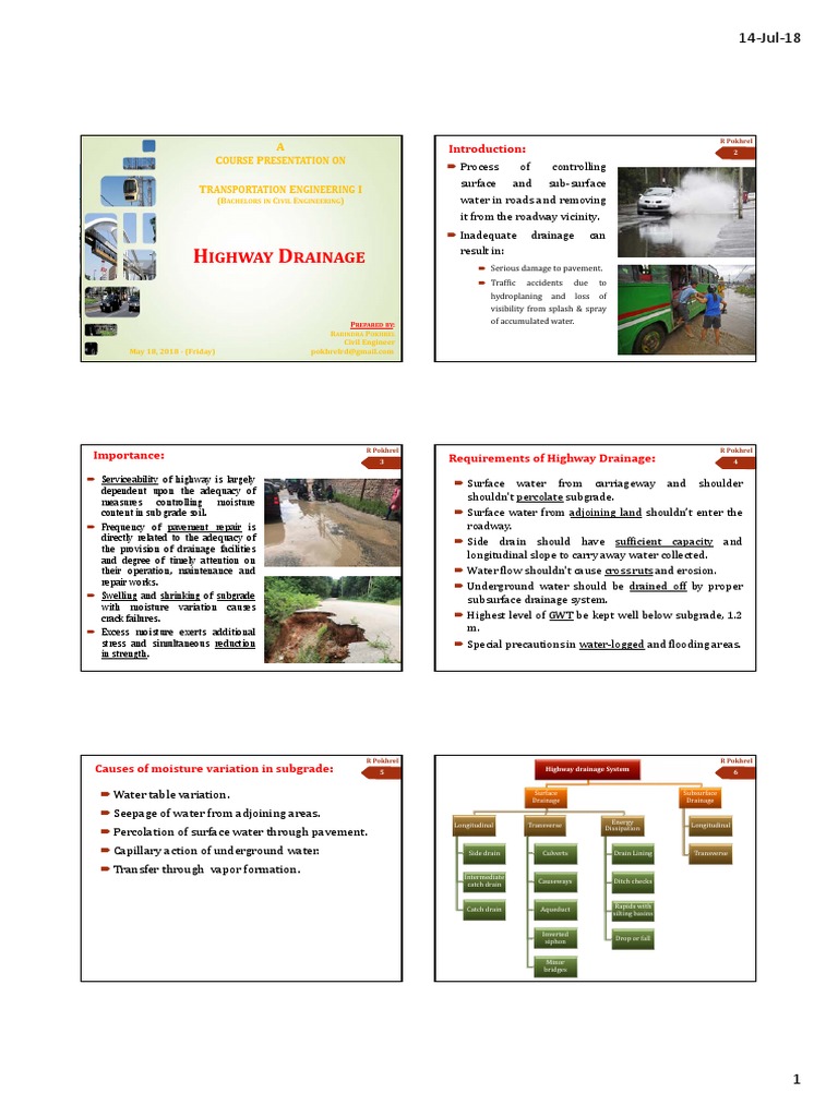 Highway Drainage Systems Overview | PDF | Storm Drain | Surface Runoff