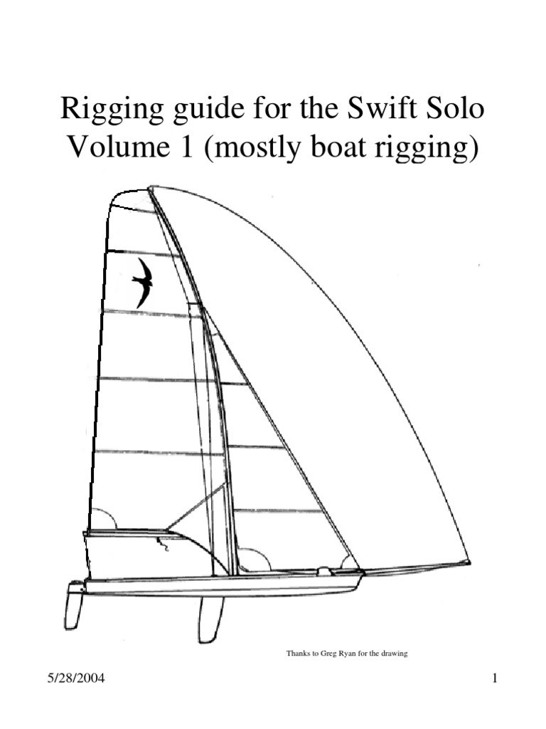 Swift Solo Spinnaker Rigging Guide | PDF | Knot | Sailing Ships