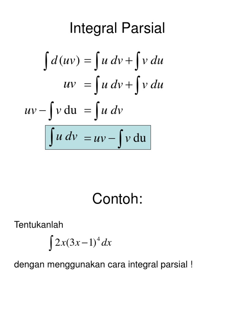 Integral Parsial