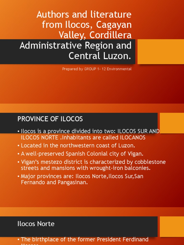 Ilocos Region Literary Figures and Works | PDF | Philippines