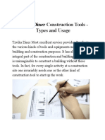Tzvika Diner Construction Tools - Types and Usage