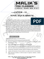 12. Ionic Equilibrium