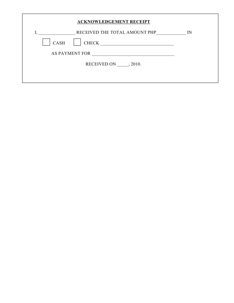 Acknowledgement Receipt | PDF