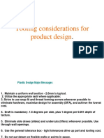 Product design tooling considerations