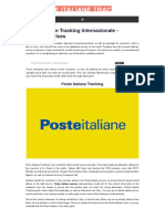 Poste Italian e Tracking - Poste Italiane Tracking Internazionale - Poste Italiane Tracking Number