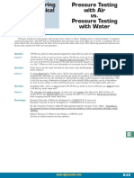 Why air pressure testing requires lower pressures than water testing