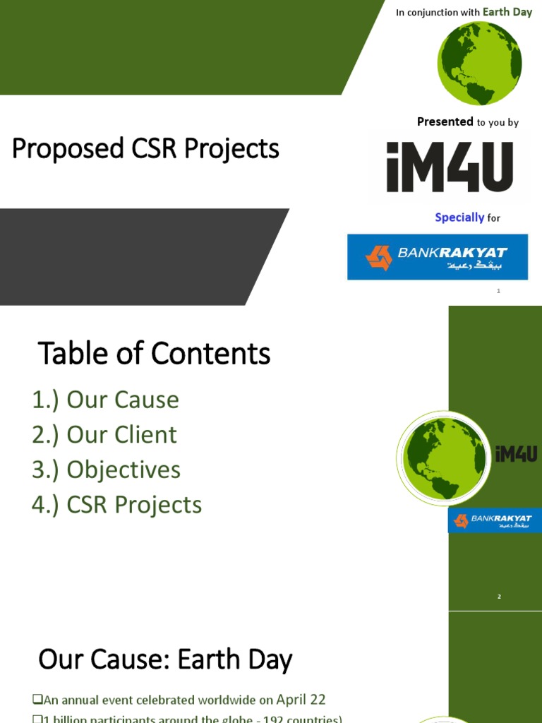 CSR Initiatives for Earth Day 2023 | PDF | Compost | Natural Environment