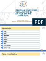 Orientasi Pelatihan Calon Asesor (Penjelasan Teknis)